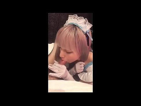 ❤️ 日本偶像[mayuka]，法国女仆装，第一部分，口交和用乳液打飞机 ❤ Porno vk﹏﹏